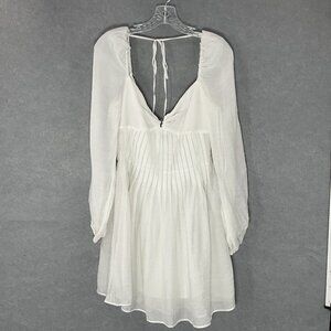 Astr the Label Dress Womens Sz‎ M Off White FLowy Semi Sheer Fairy Angelcore